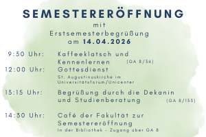 Semestereröffnung SoSe